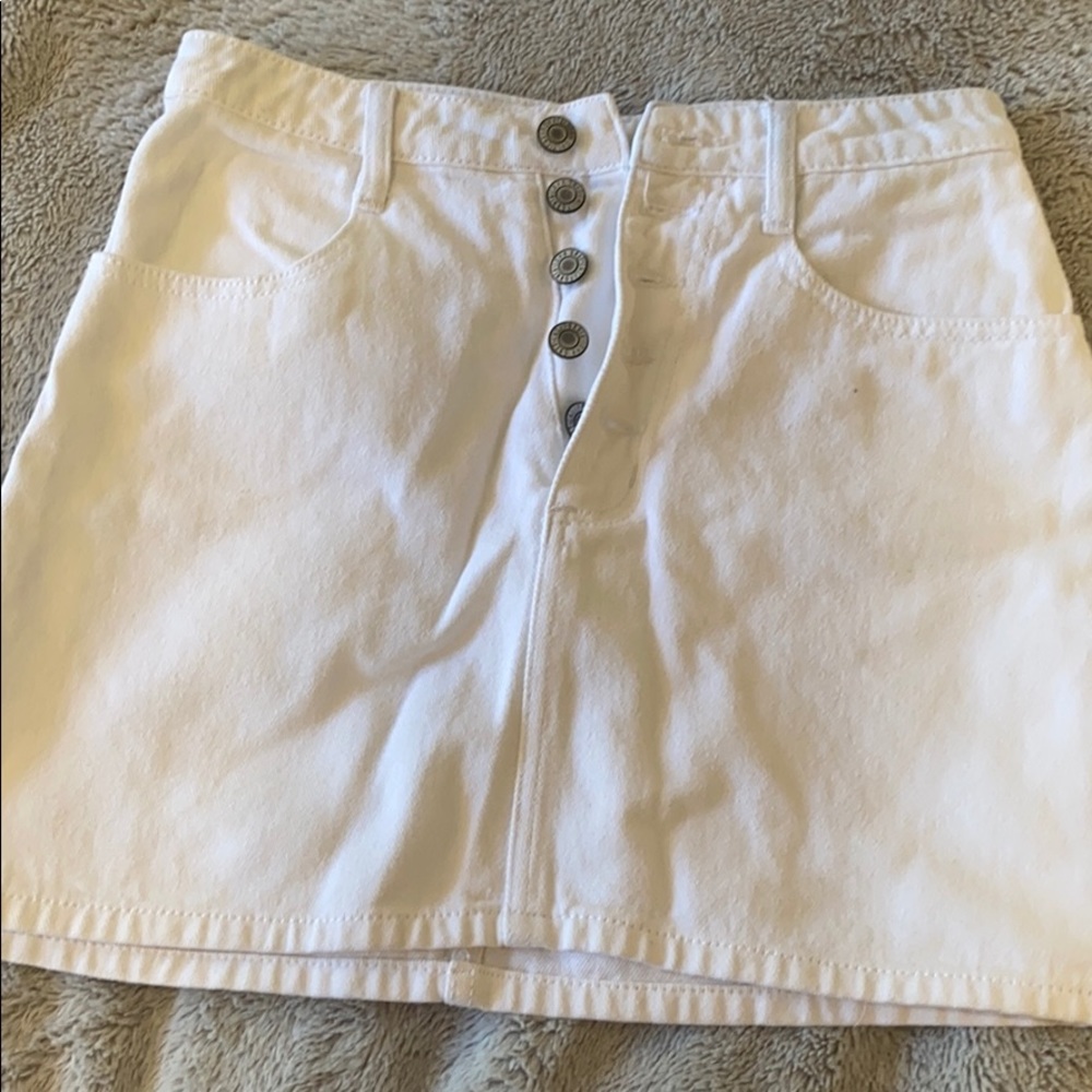 White Brandy Melville Button Up jean skirt